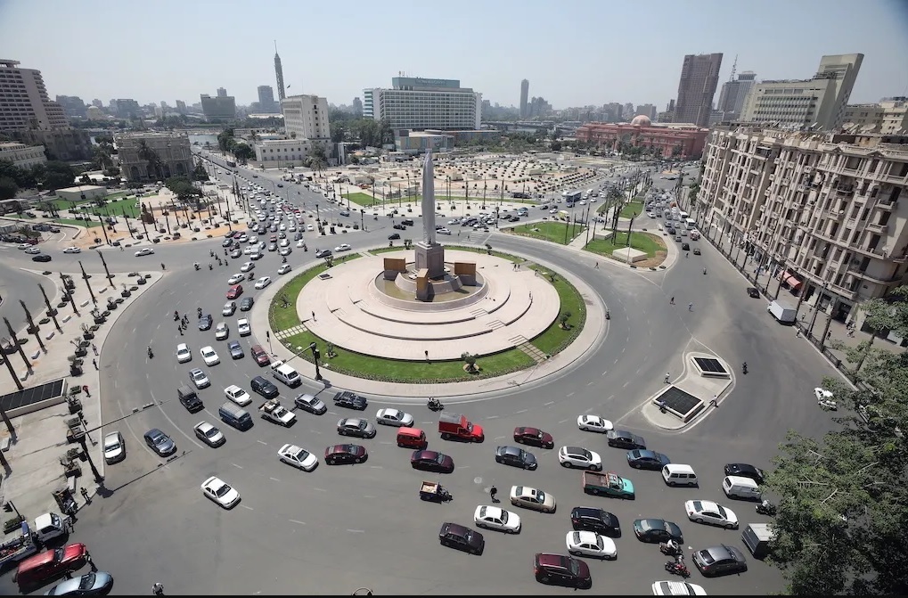 Αεροφωτογραφία της Πλατείας Ταχρίρ στο Κάιρο στις 20 Ιουλίου 2020. EPA/KHALED ELFIQI